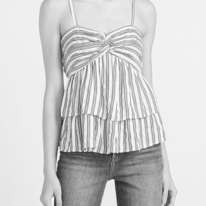 Striped Twist Front Babydoll Cami